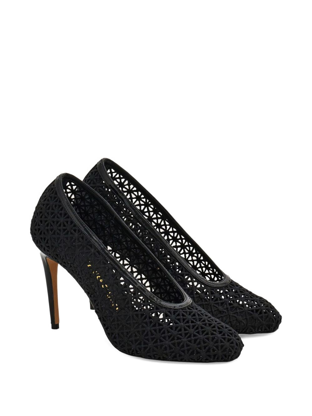 Ferragamo 90mm macramé pumps