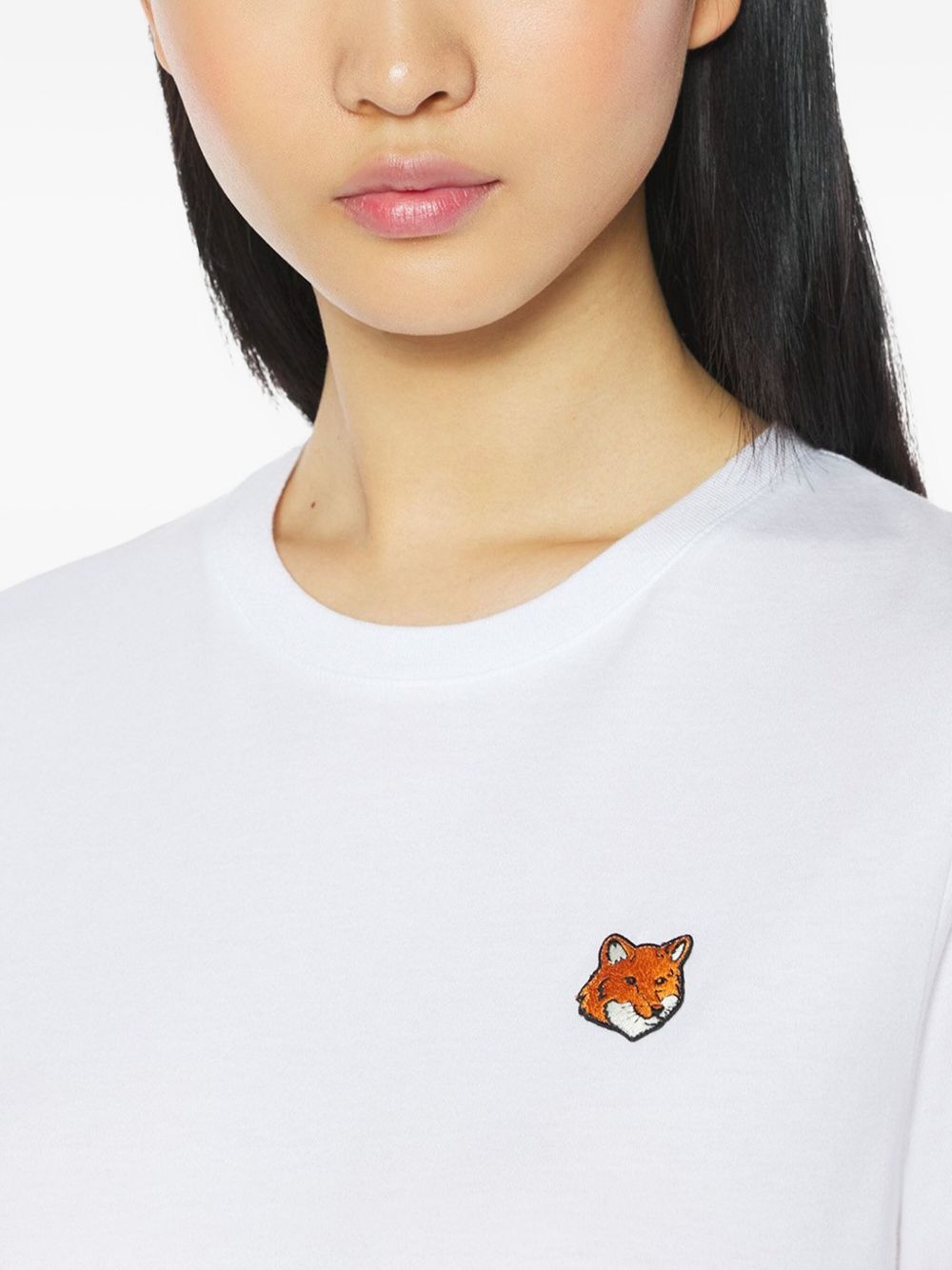 Maison Kitsuné Maison Kitsuné Fox Head embroidery Fox Head cotton t-shirt