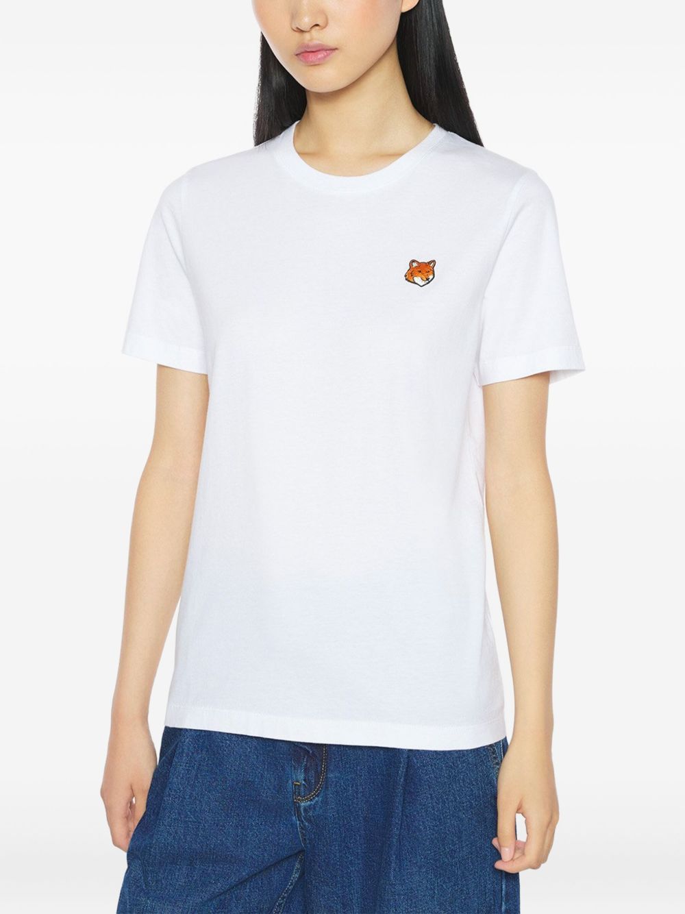 Maison Kitsuné Maison Kitsuné Fox Head embroidery Fox Head cotton t-shirt