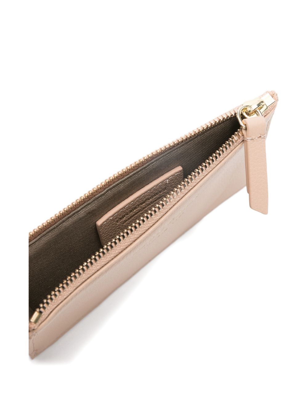 Emporio Armani Zipped Tumbled-Leather Card Holder