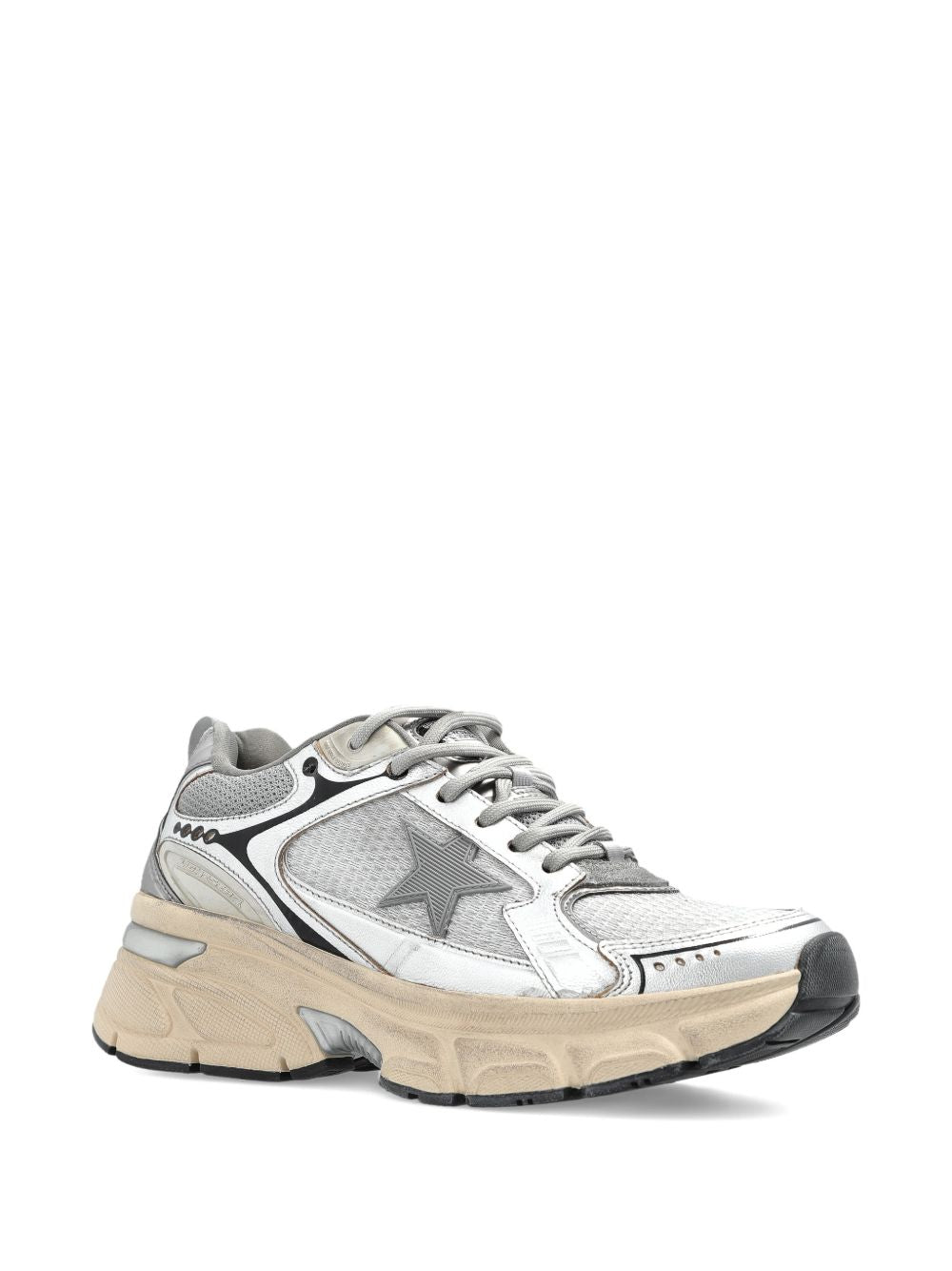 Golden Goose Lightstar Men's in grey mesh Sneakers