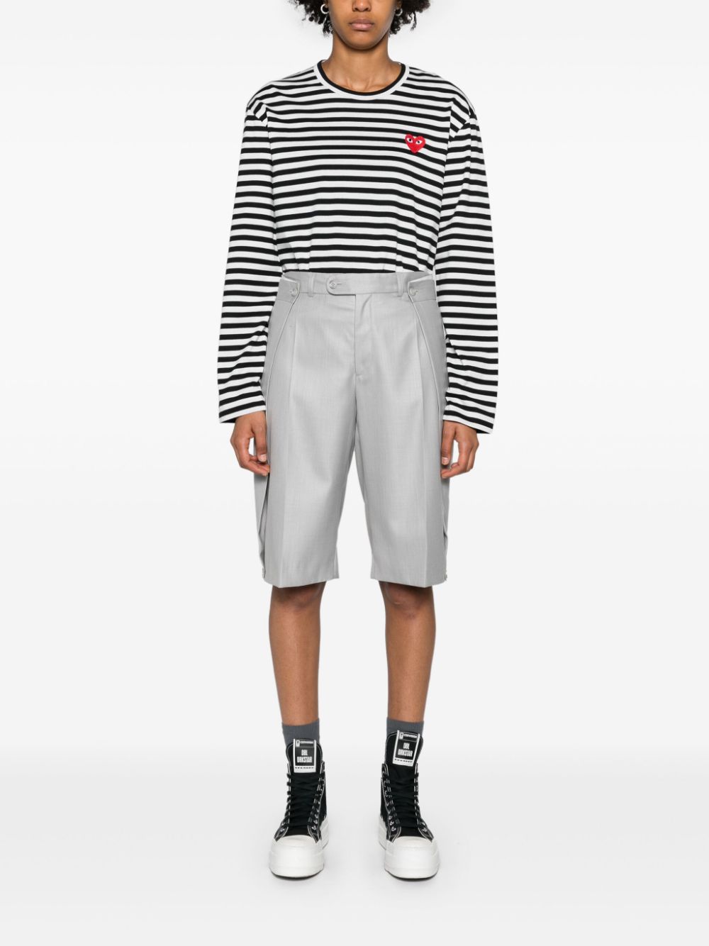 Comme Des Garcons Comme Des Garçons Striped cotton t-shirt