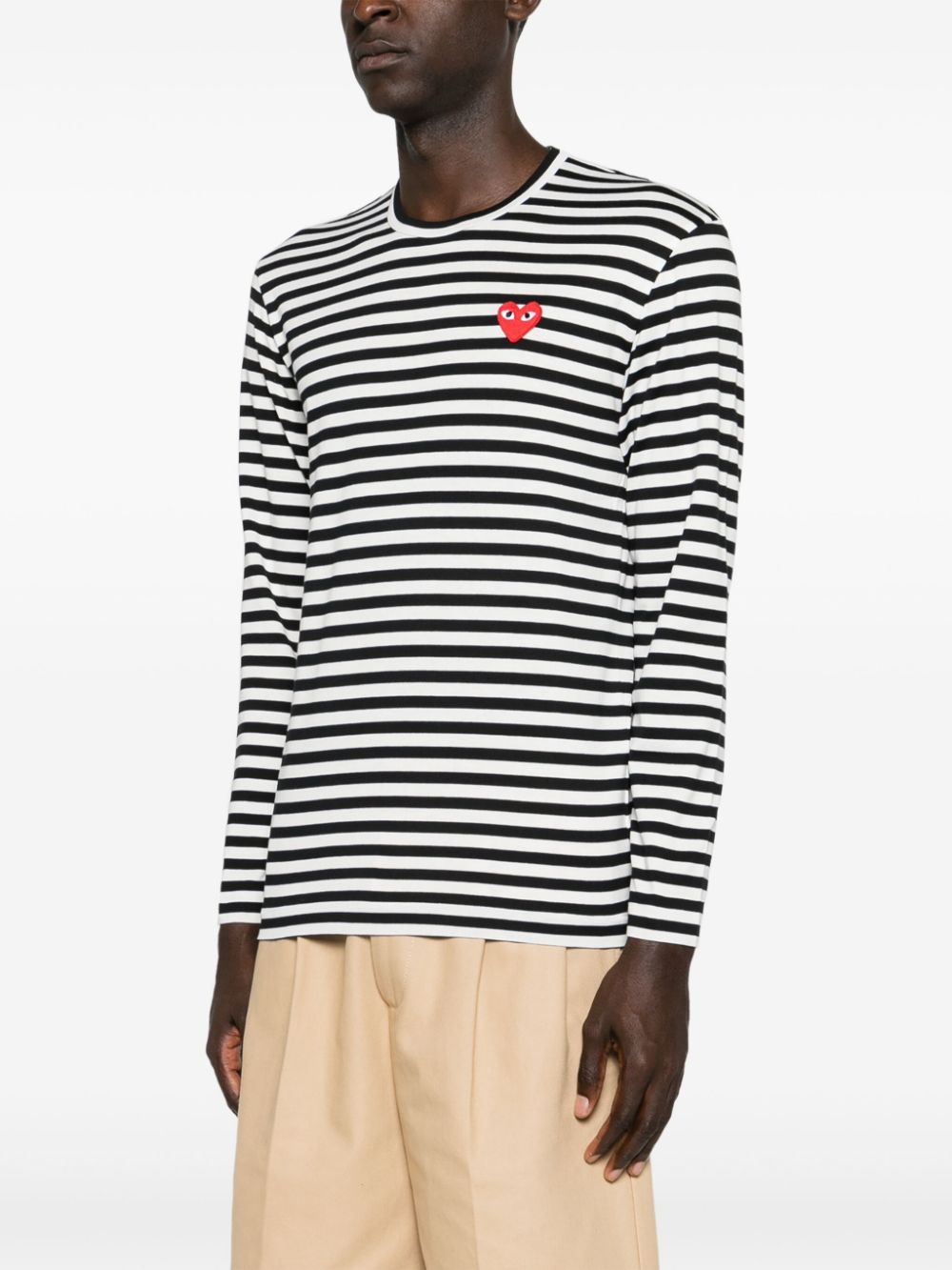 Comme Des Garcons Comme Des Garçons Striped cotton t-shirt