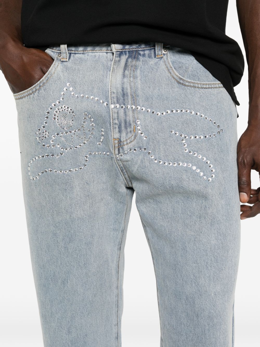 Icecream Crystal Running Dog denim jeans