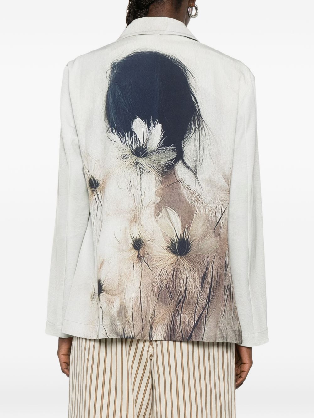 Sissiottostyle Printed single-breasted blazer jacket