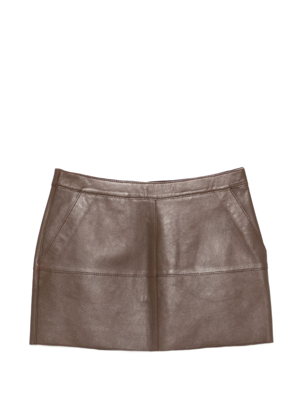 P.A.R.O.S.H. Leather mini skirt