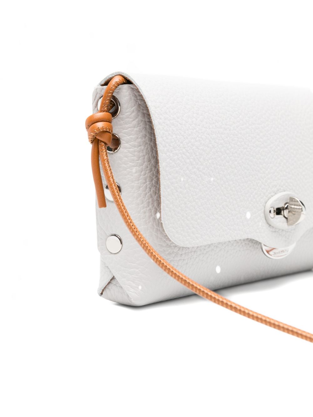 Zanellato Lettera® Small Bag In Hammered Grey Carrara Leather