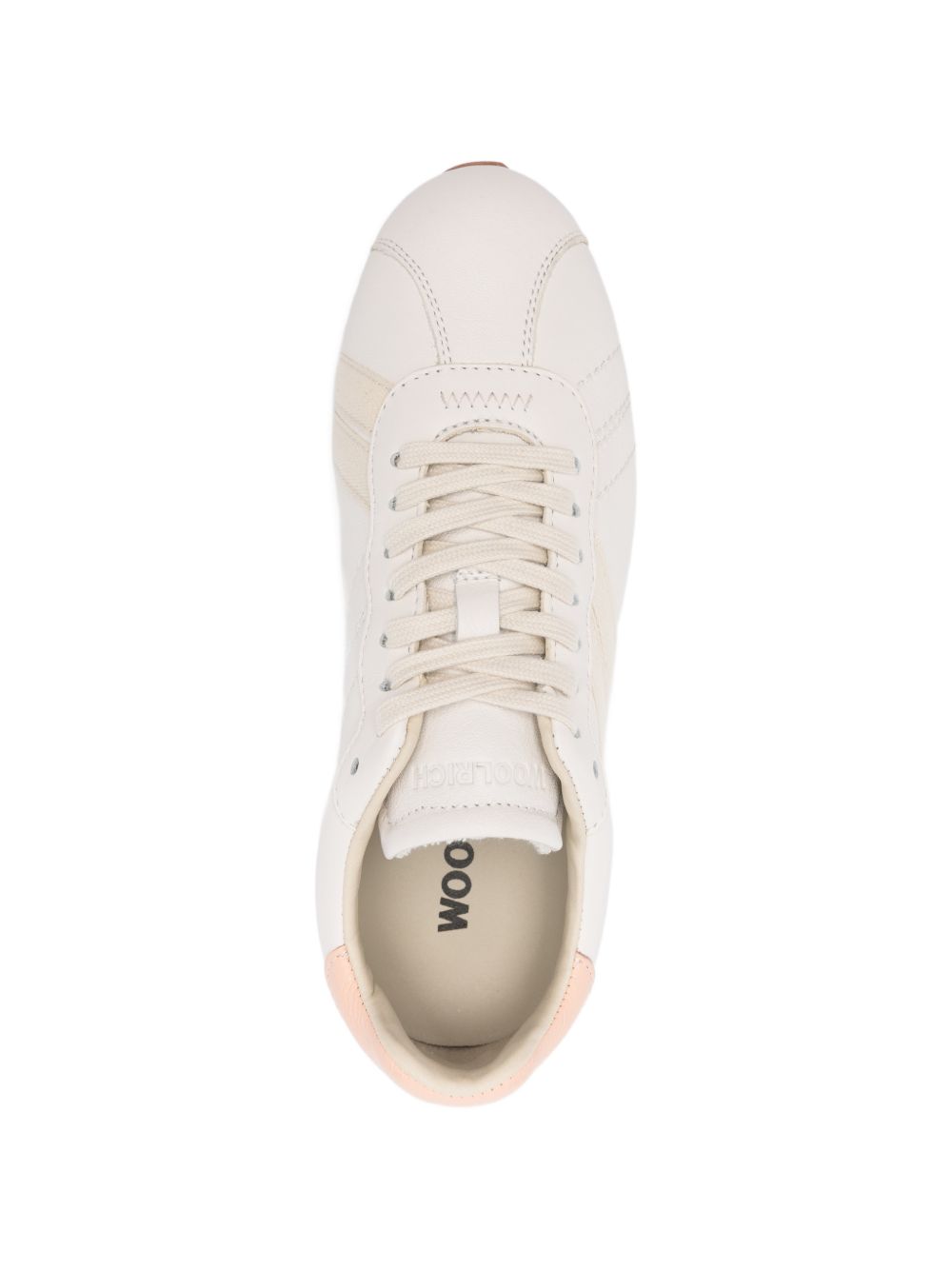 Woolrich Flat Sneakers in Calfskin with Side Bands