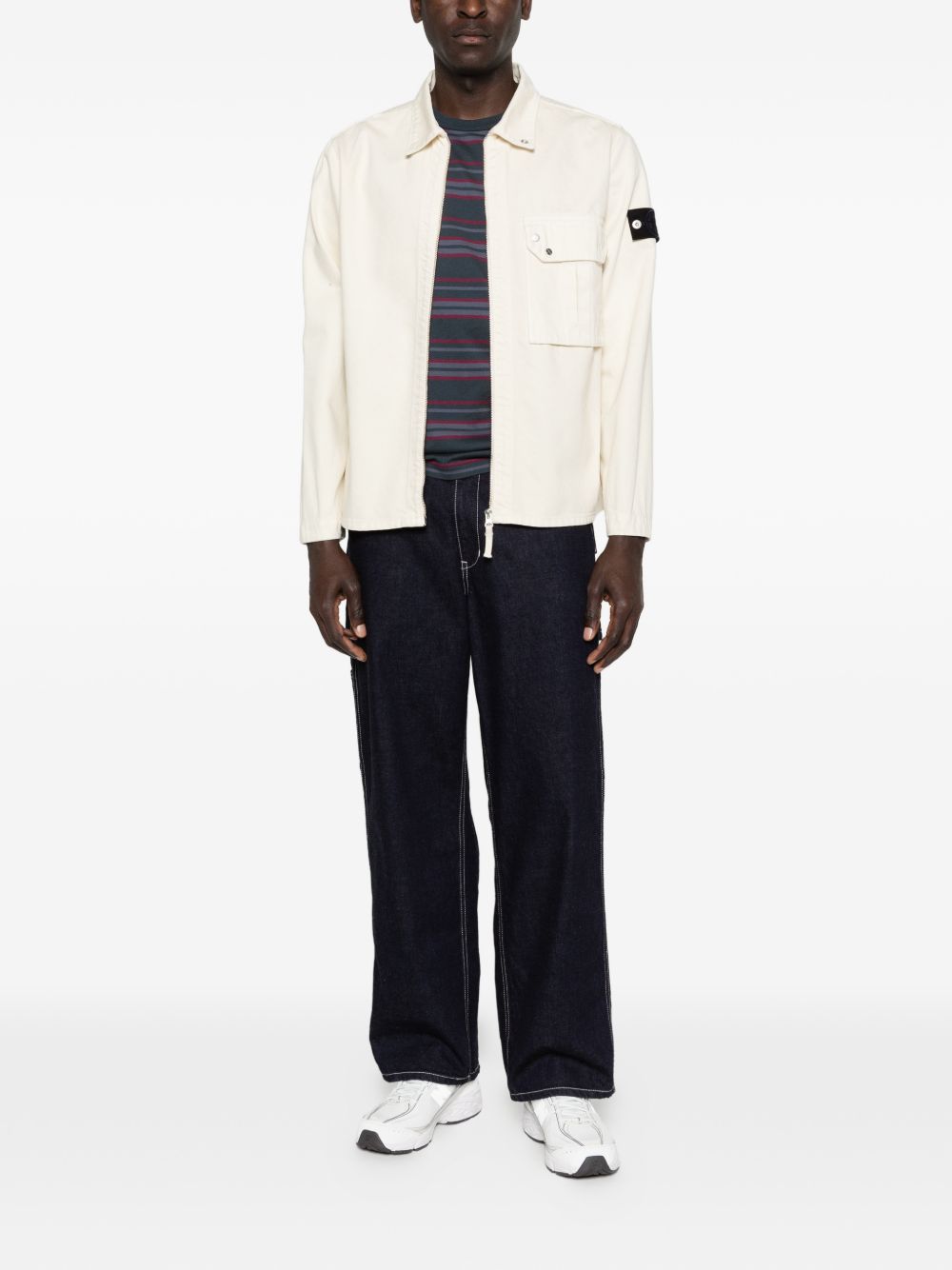 Stone Island Compass badge Logo cotton jacket