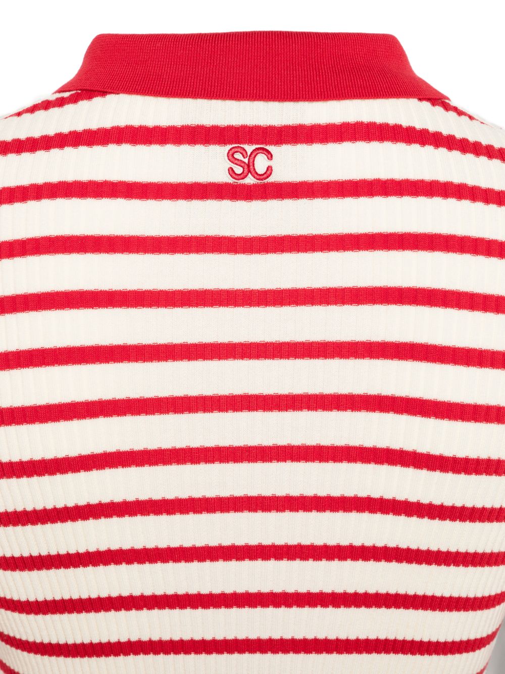 Semicouture Aida striped cotton polo shirt
