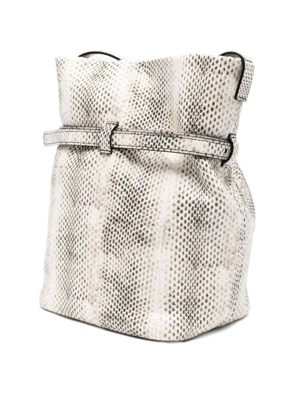 Emporio Armani Exclusive Python-Print Leather Bucket Bag