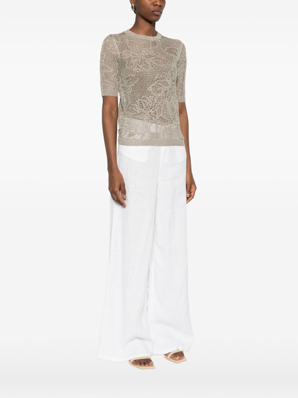 Fabiana Filippi Openwork t-shirt