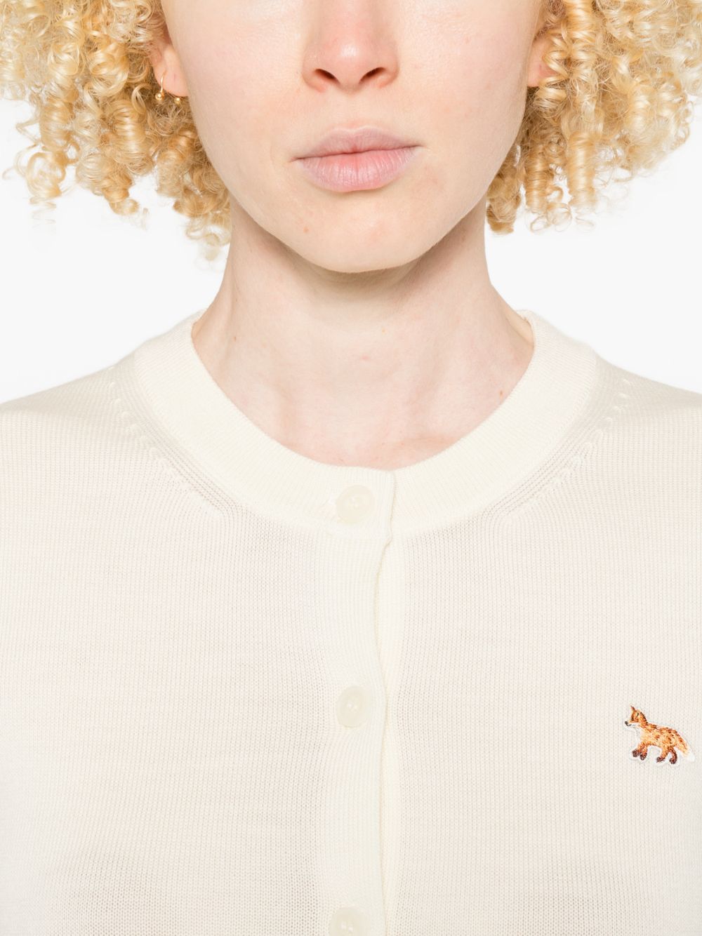 Maison Kitsuné Maison Kitsuné Baby Fox wool cardigan
