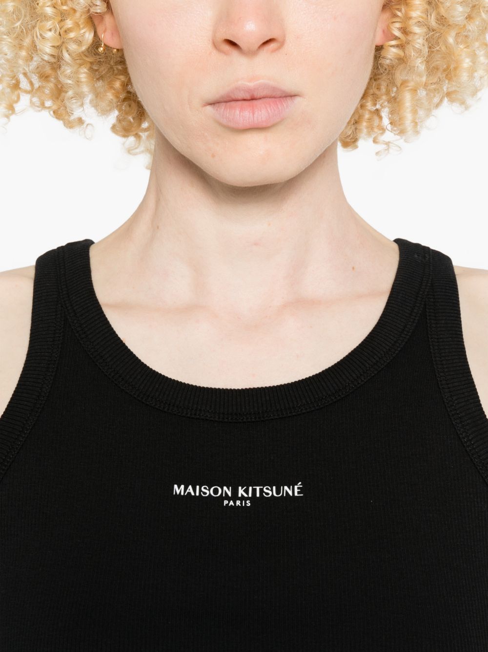 Maison Kitsuné Maison Kitsuné Logo cotton tank top
