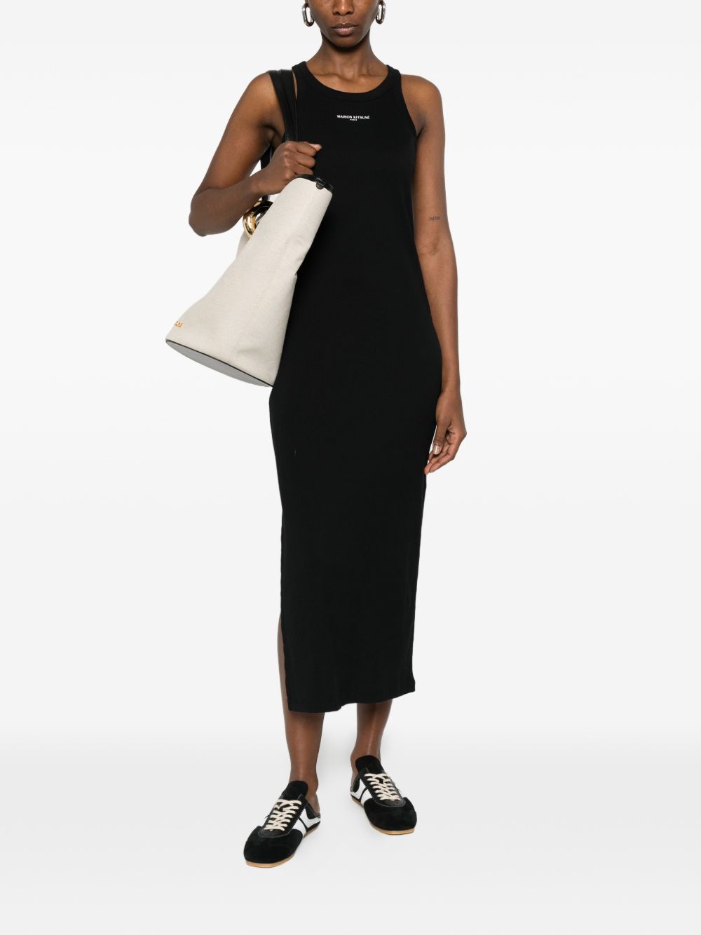Maison Kitsuné Maison Kitsuné Logo ribbed tank dress