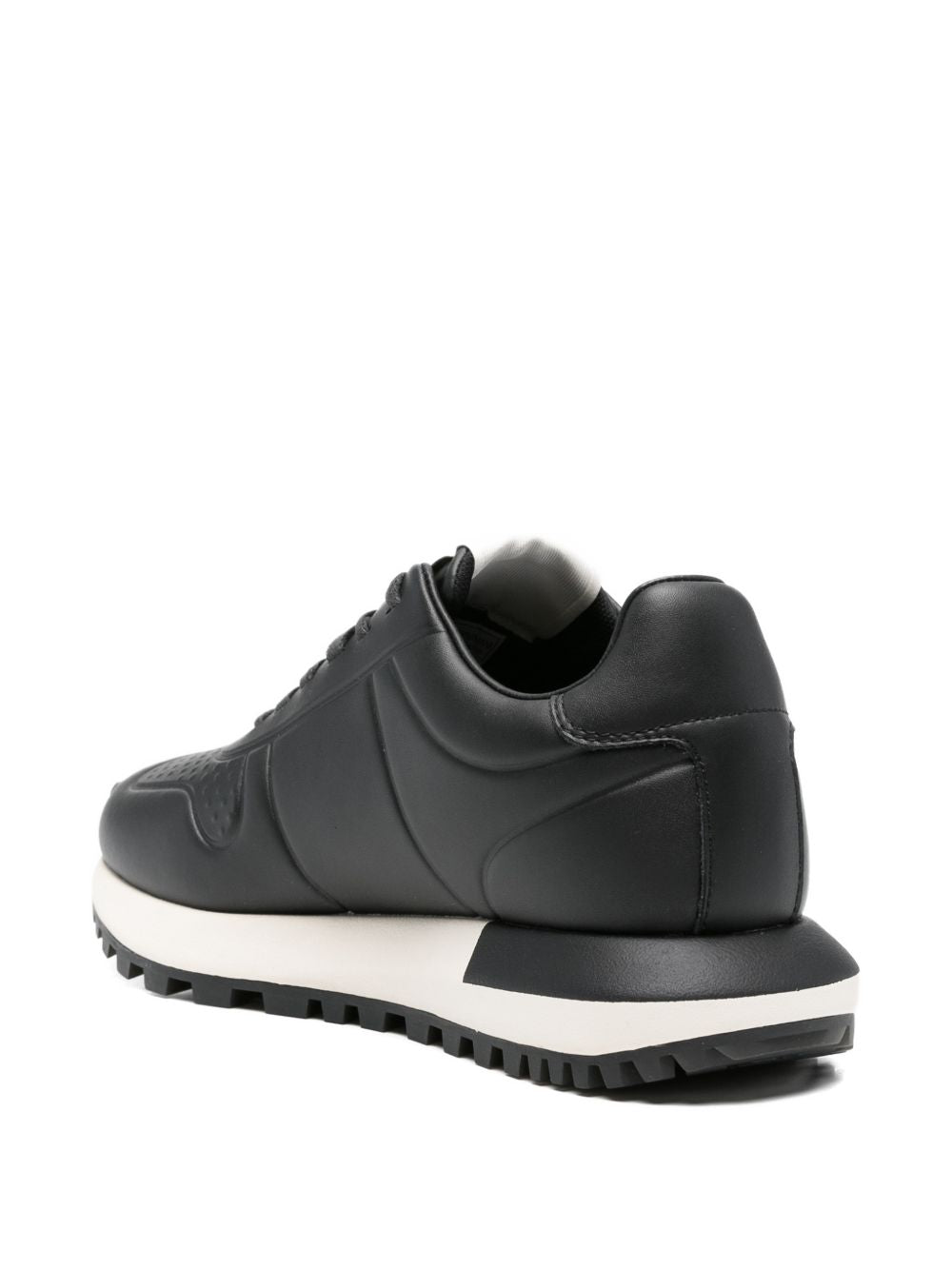 Emporio Armani Leather sneakers with thermoformed details