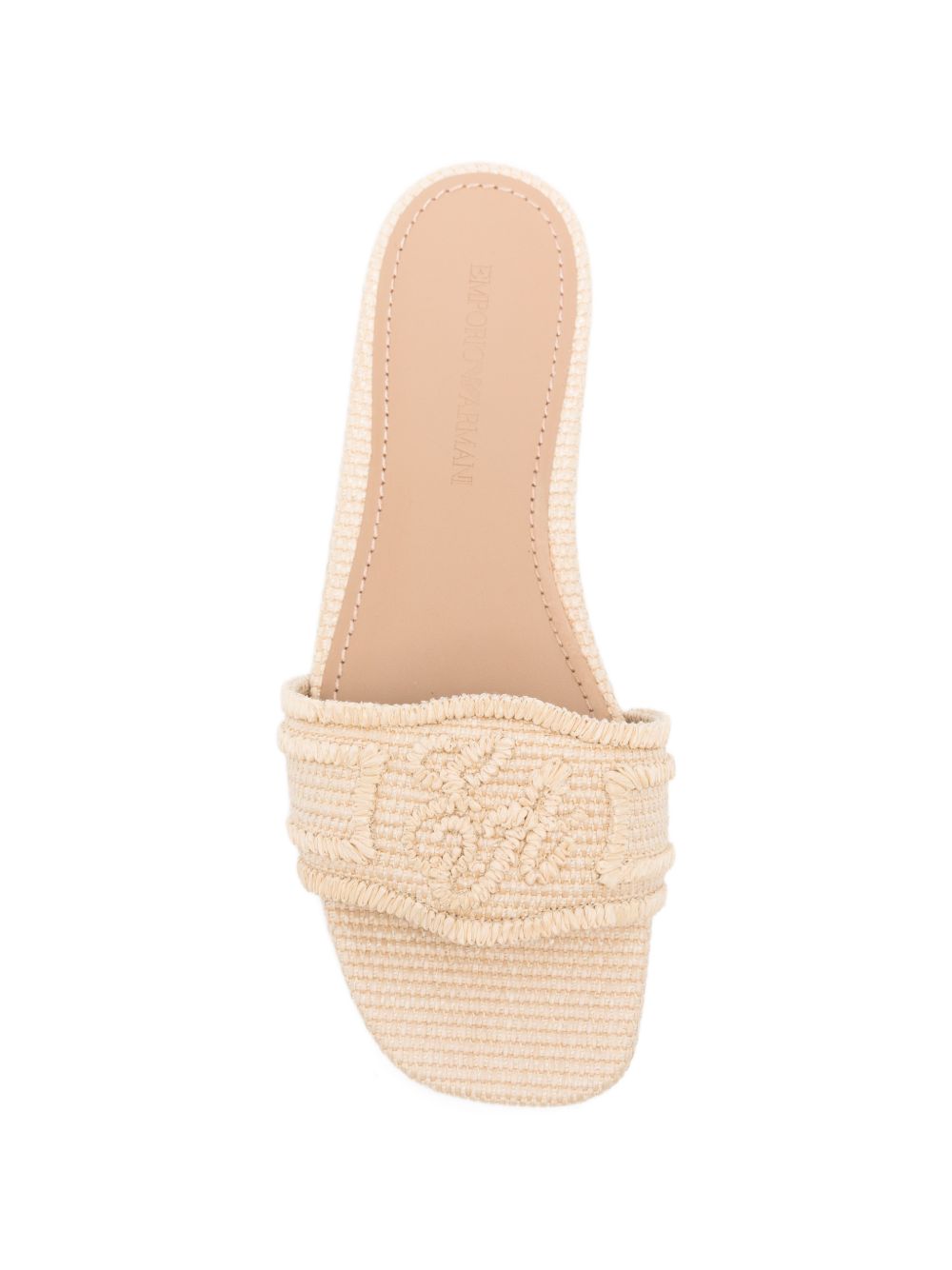 EMPORIO ARMANI EXCLUSIVE Woven raffia sandals