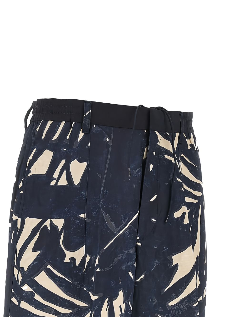 Emporio Armani Printed linen blend shorts