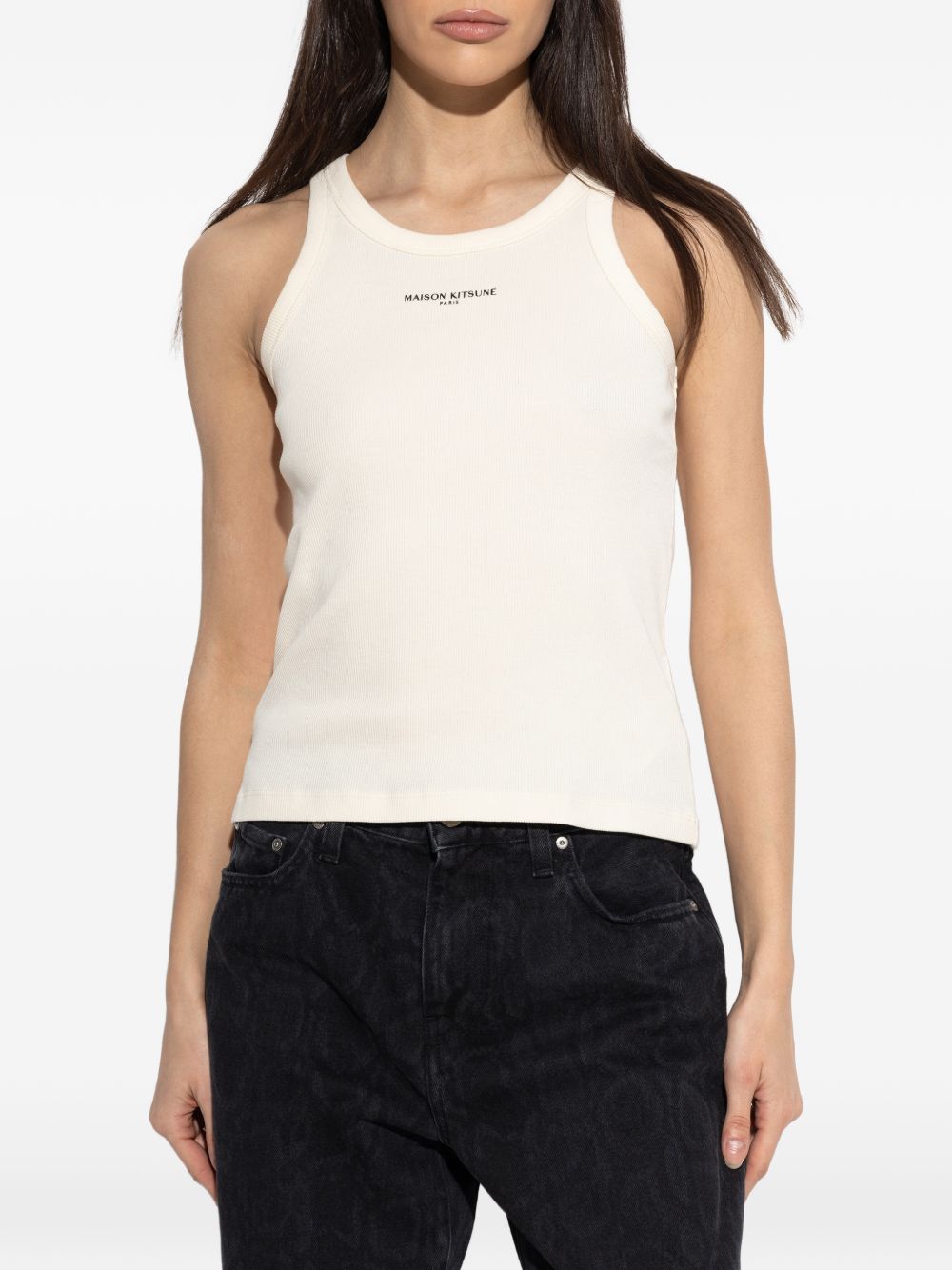 Maison Kitsuné Maison Kitsuné Logo cotton tank top
