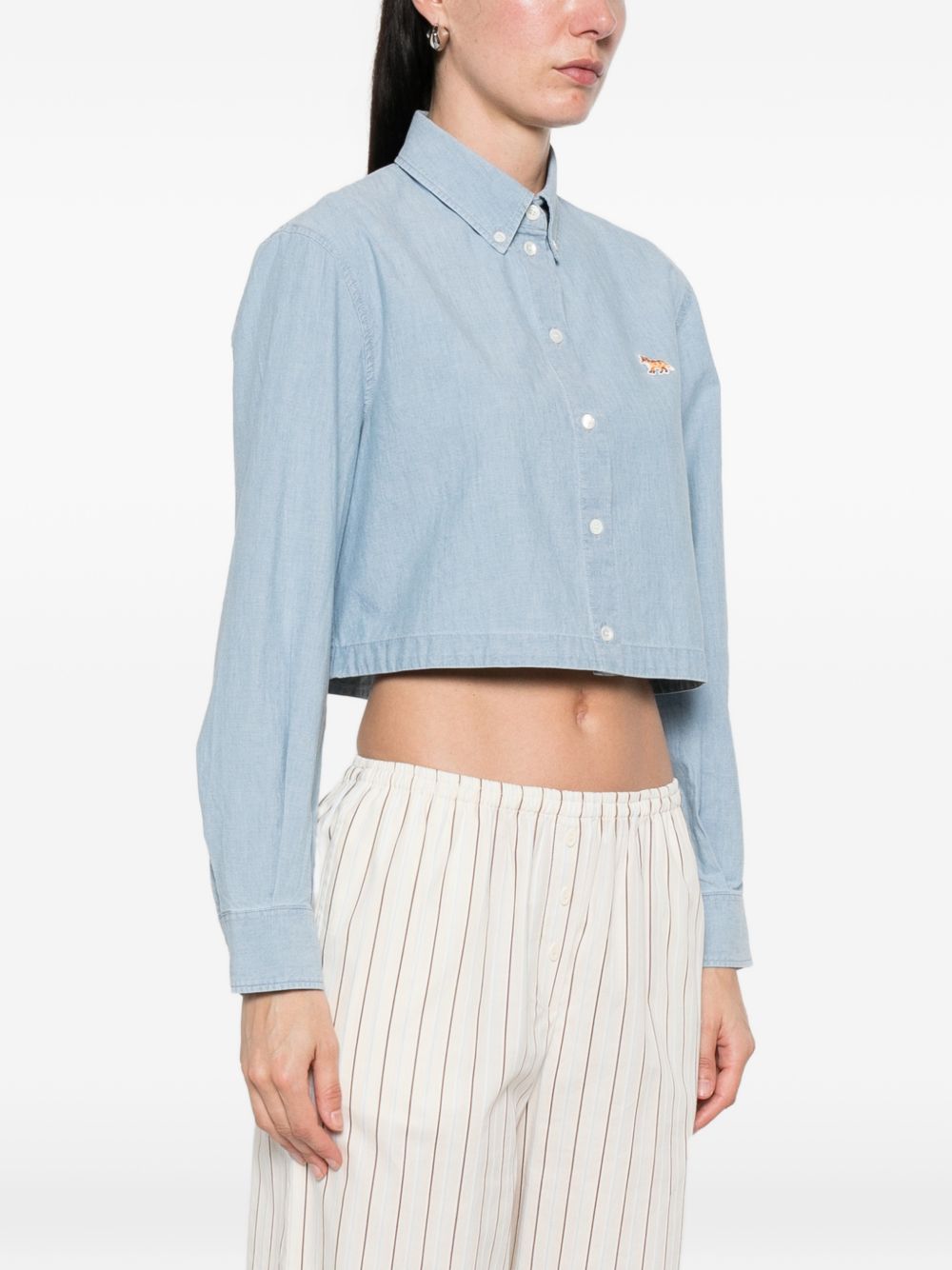 Maison Kitsuné Maison Kitsuné Baby Fox cropped shirt