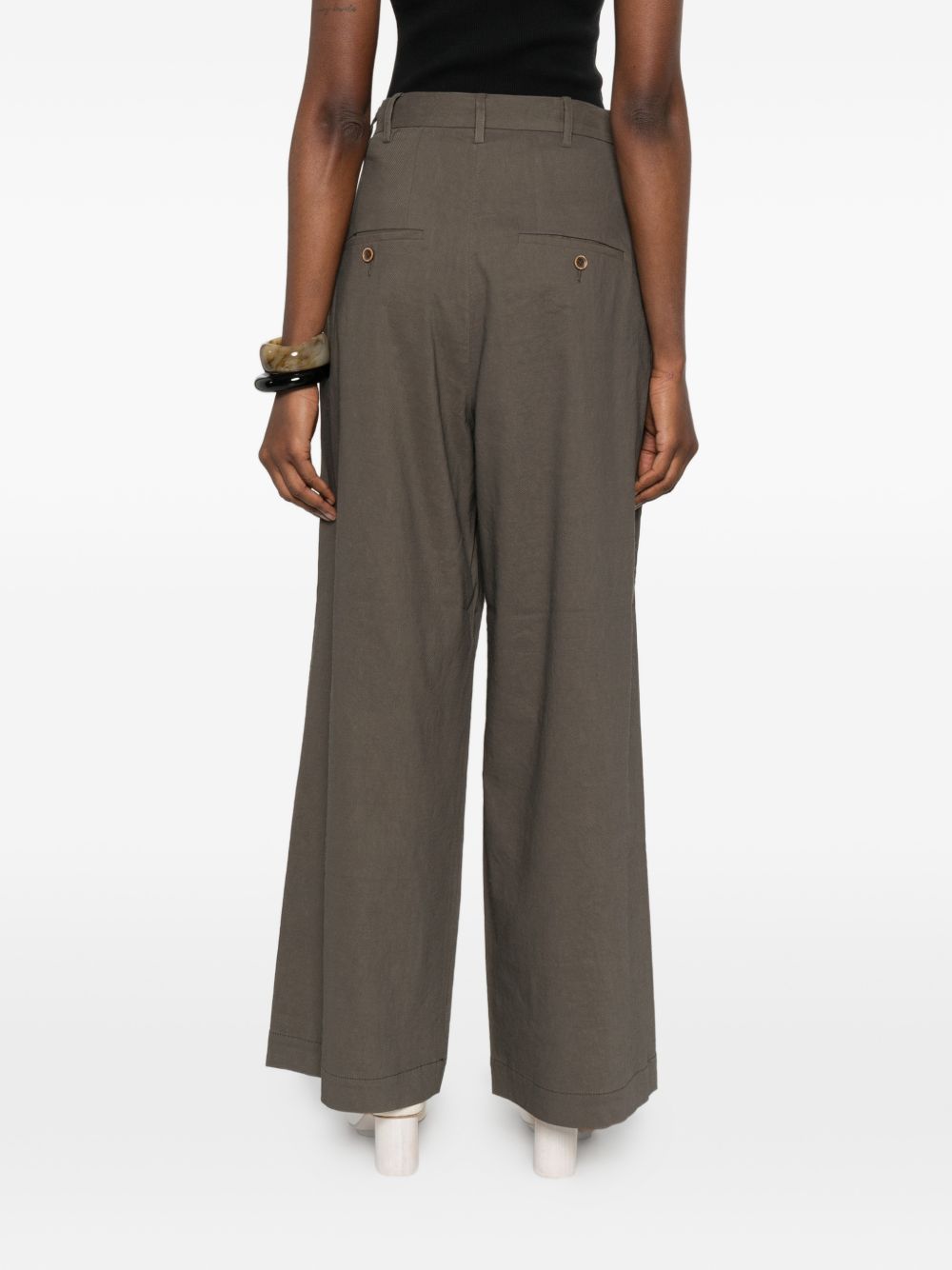 Uma Wang Paella linen blend trousers