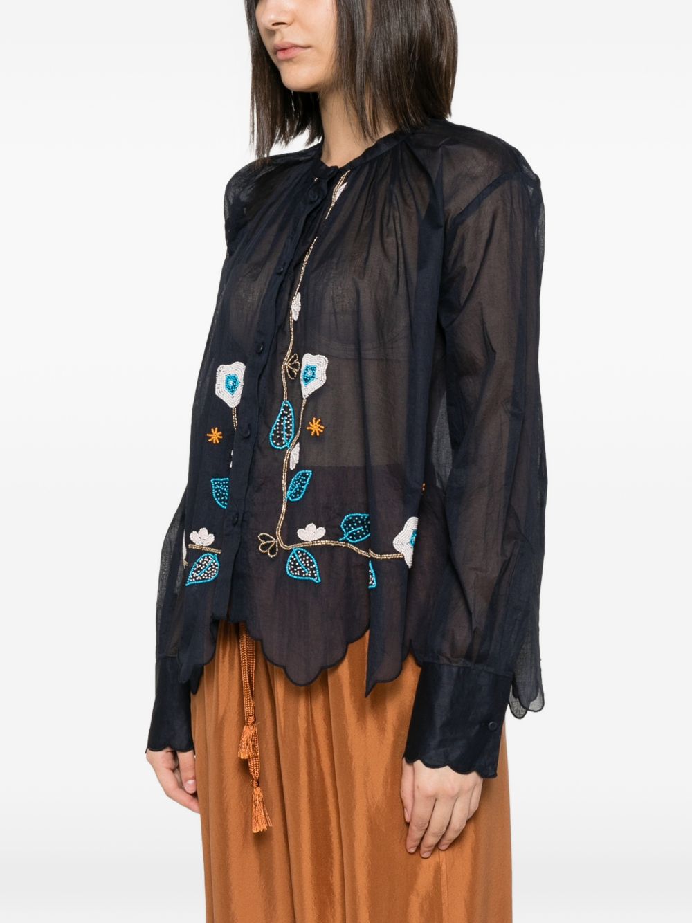 Forte Forte Embroidered cotton shirt