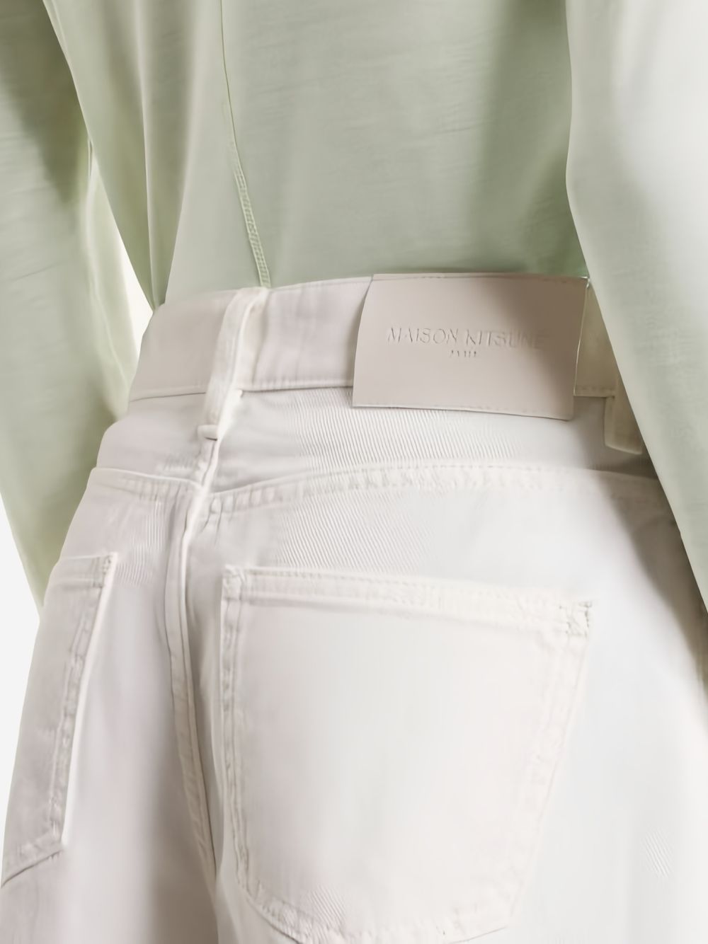 Maison Kitsuné Maison Kitsuné Denim cotton shorts