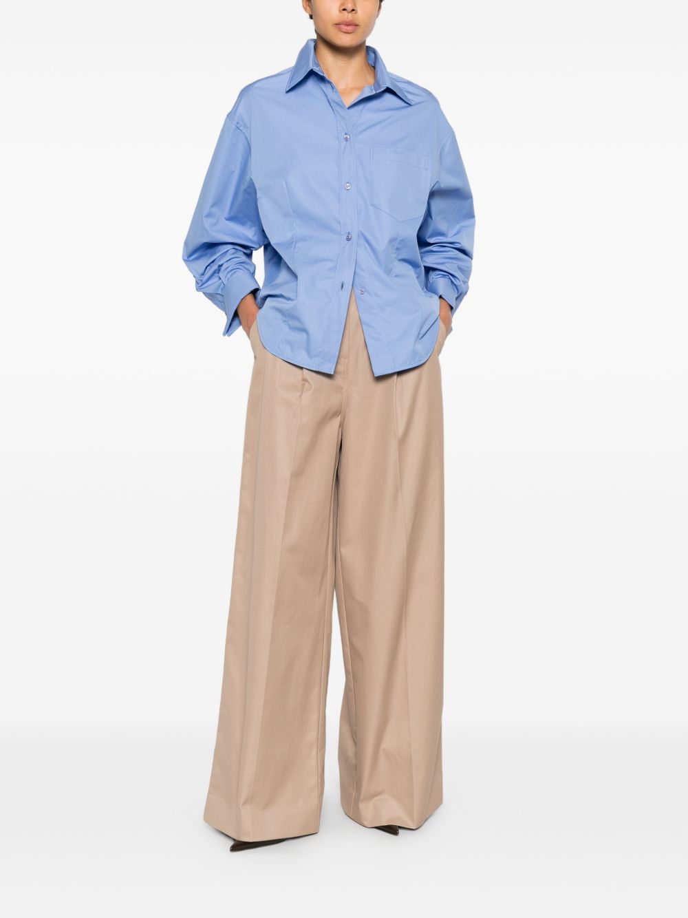 Balenciaga Cotton high-waisted trousers