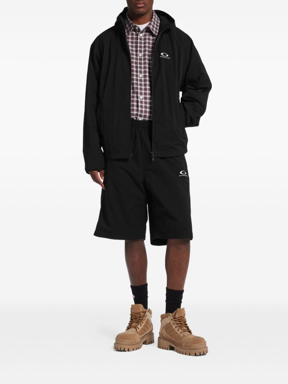 Balenciaga Logo hooded jacket