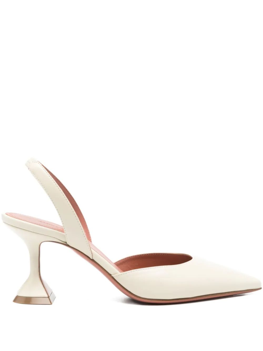 Amina Muaddi With Heel White