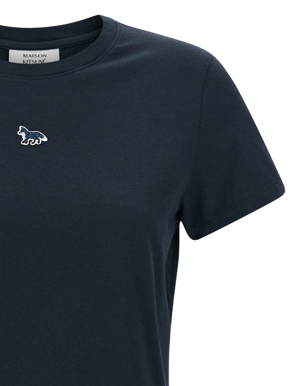 Maison Kitsuné Fox-Embroidered Cotton T-Shirt