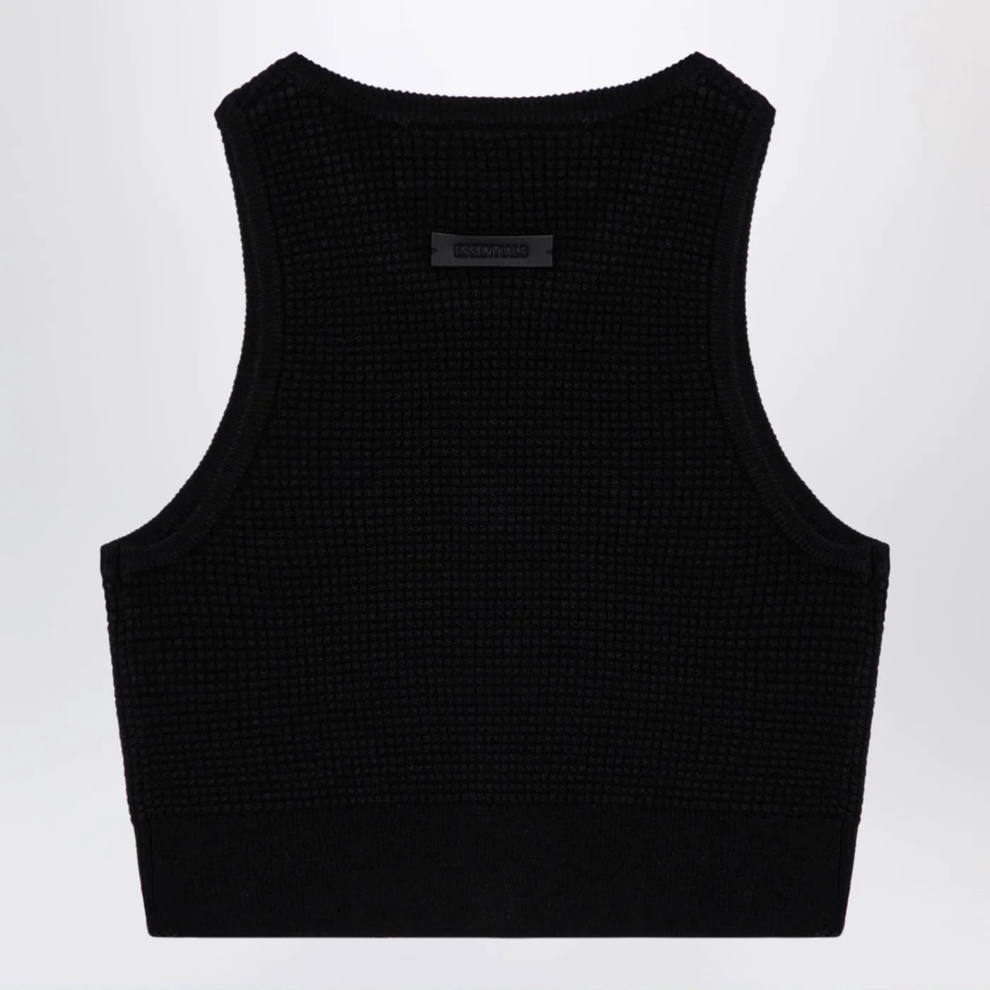 Fear of God Essentials Sporty black honeycomb tank top
