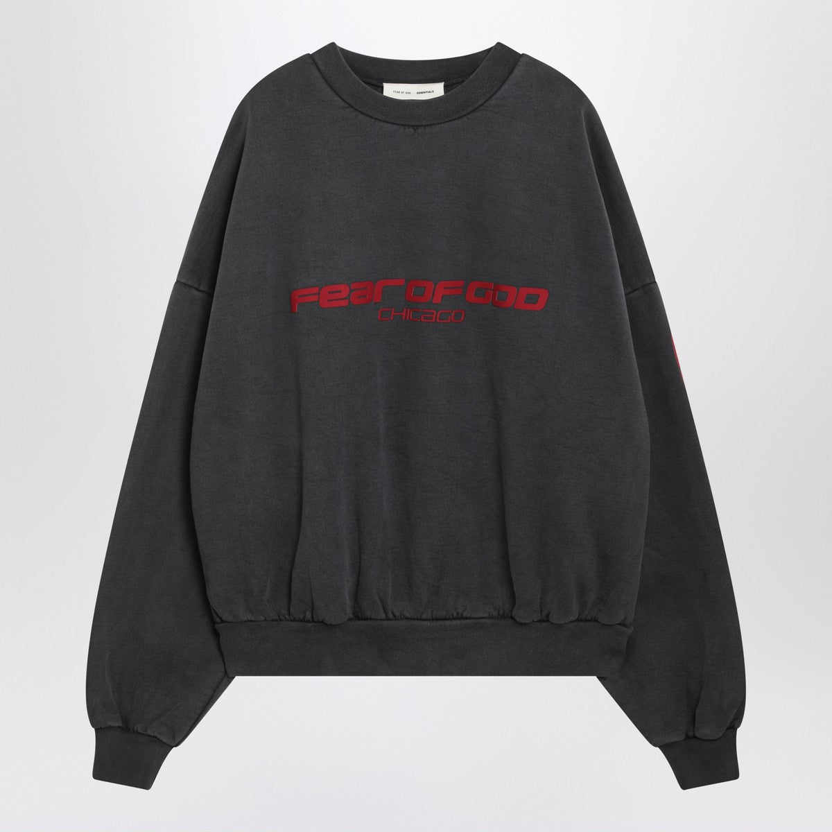 Fear of God Essentials Grey washed cropped Chicago sweatshirt