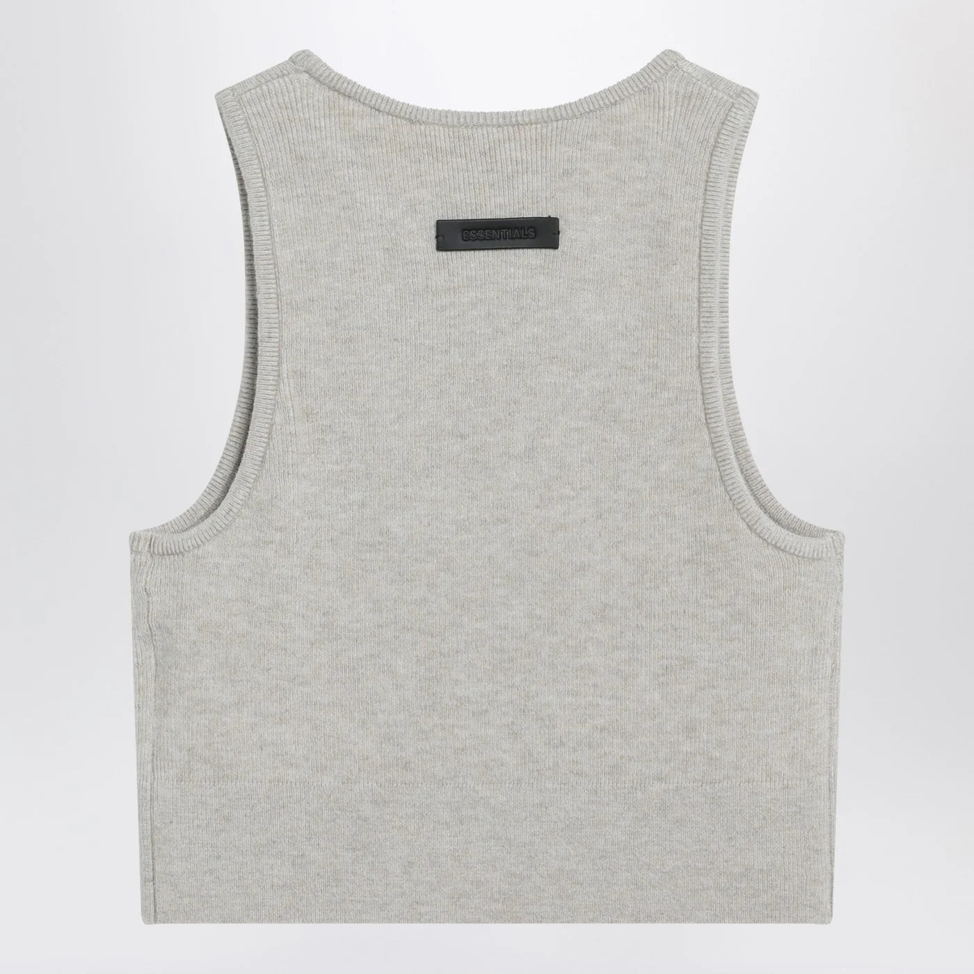 Fear of God Essentials Ribbed greige cropped top