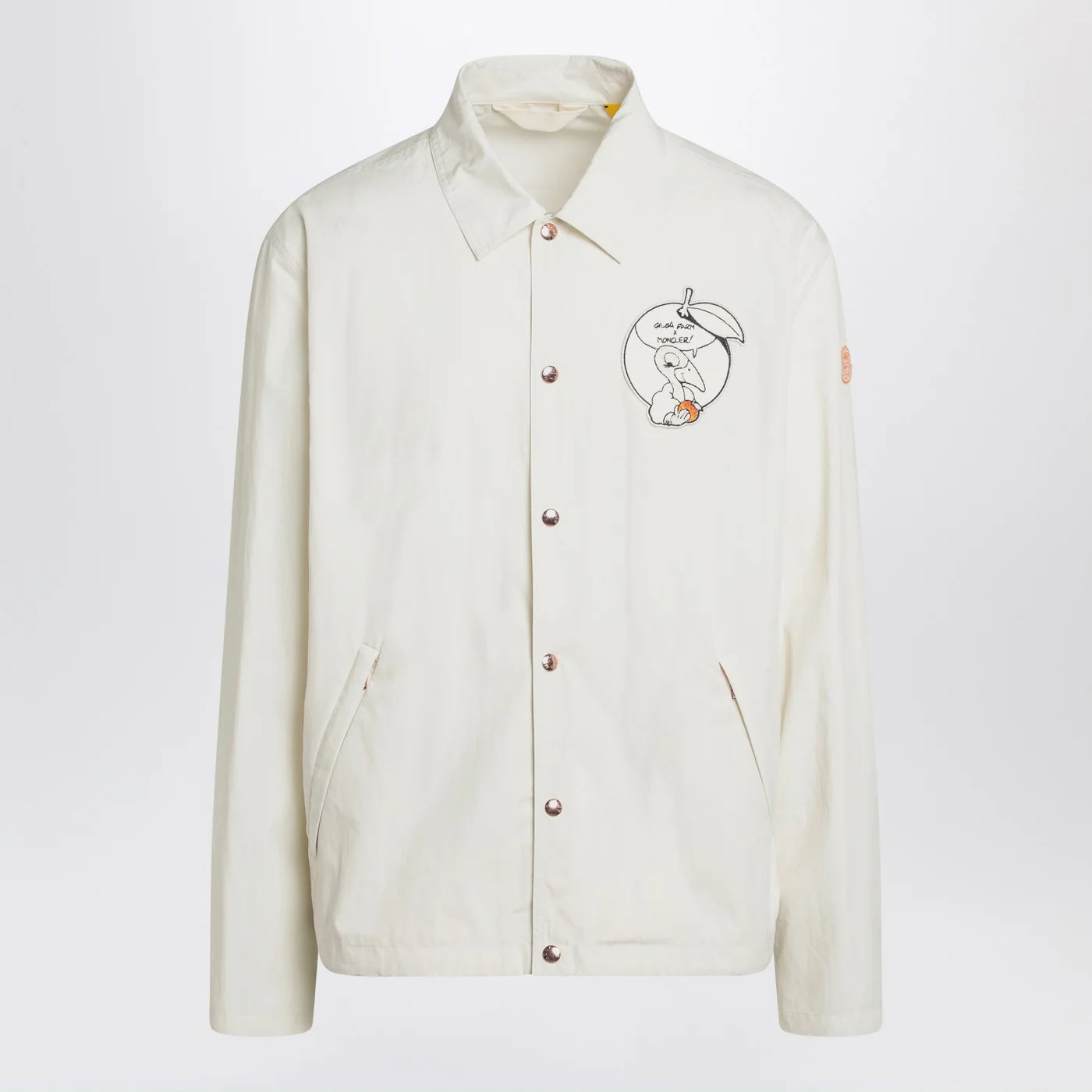 Moncler Genius White Satsuma shacket in canvas and nylon