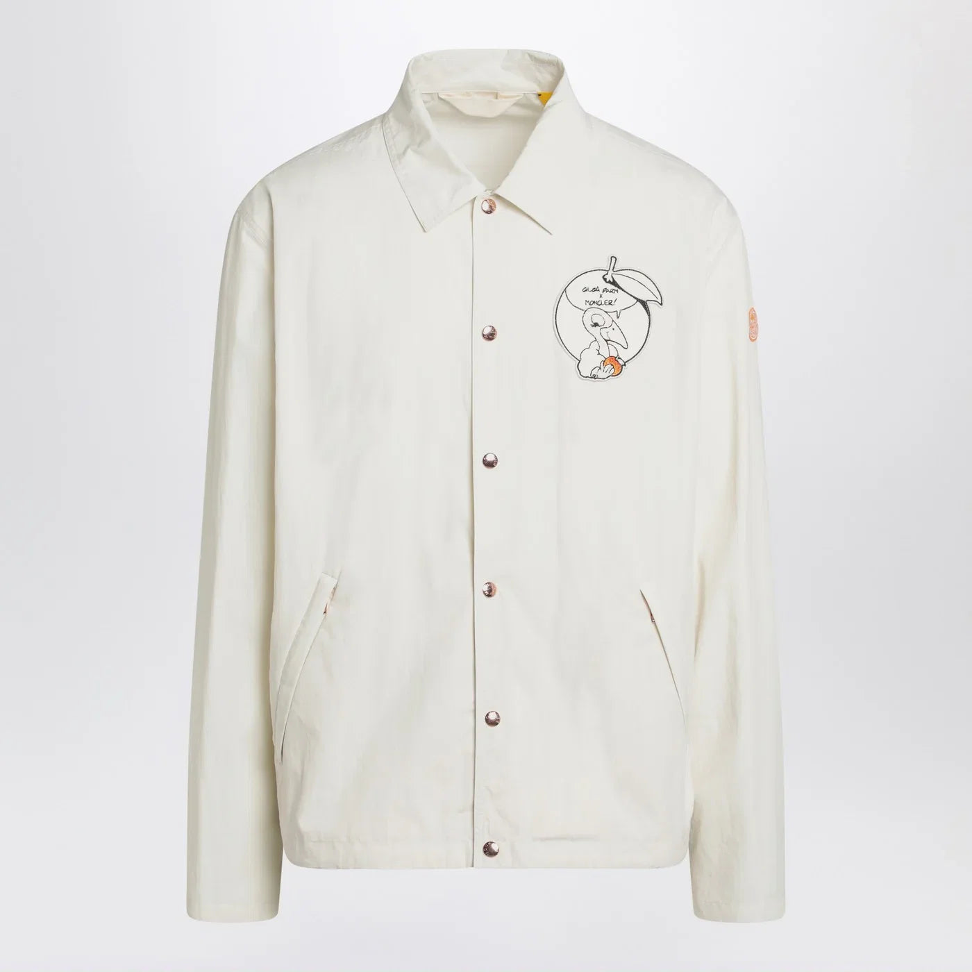 Moncler Genius White Satsuma shacket in canvas and nylon