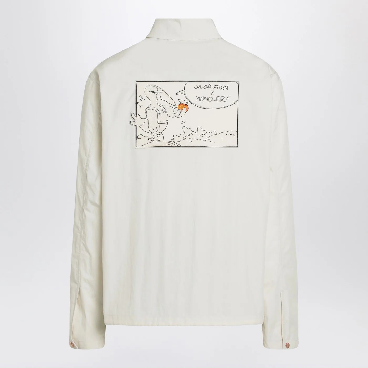 Moncler Genius White Satsuma shacket in canvas and nylon