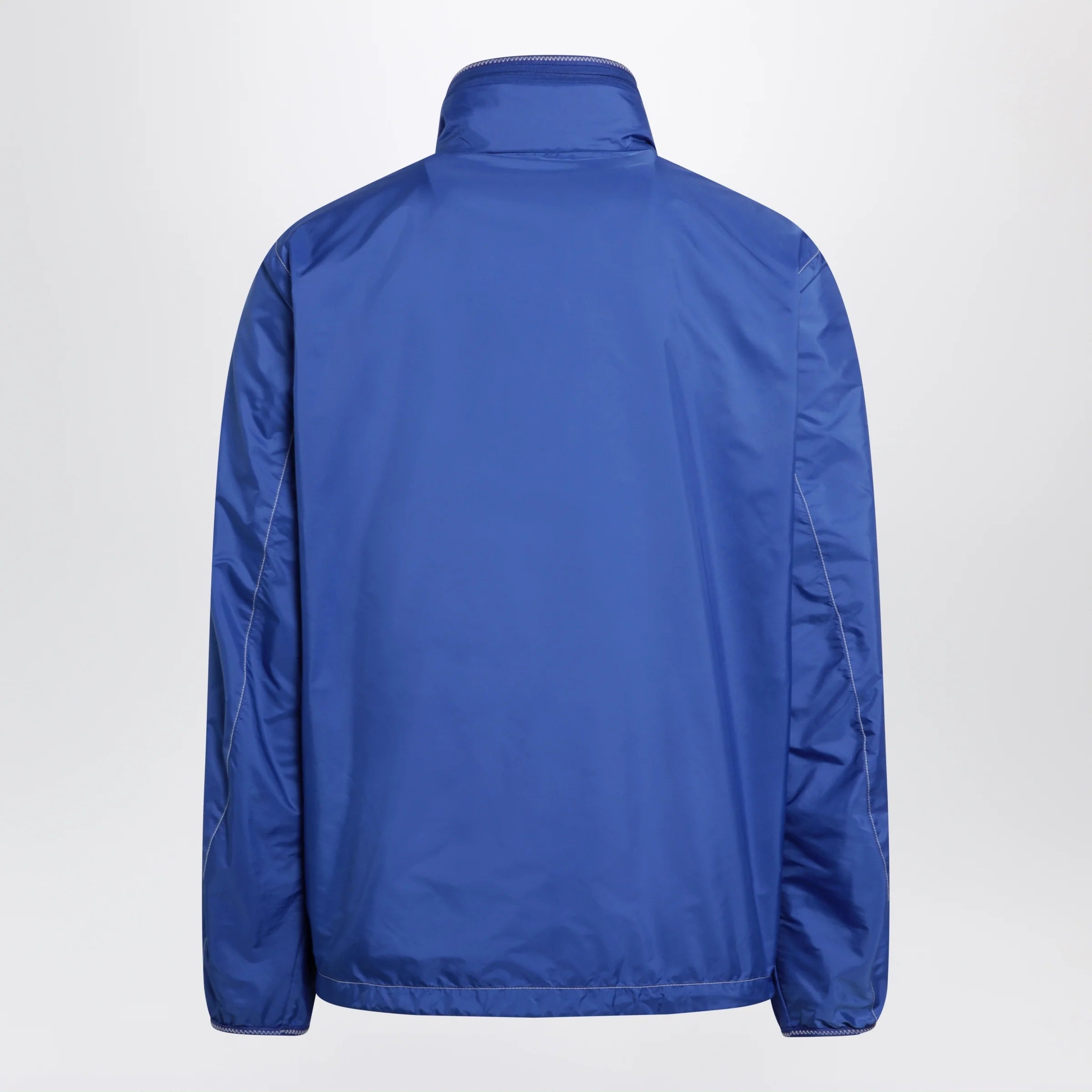 Moncler Arrakis rainwear jacket in bright blue with removable hood