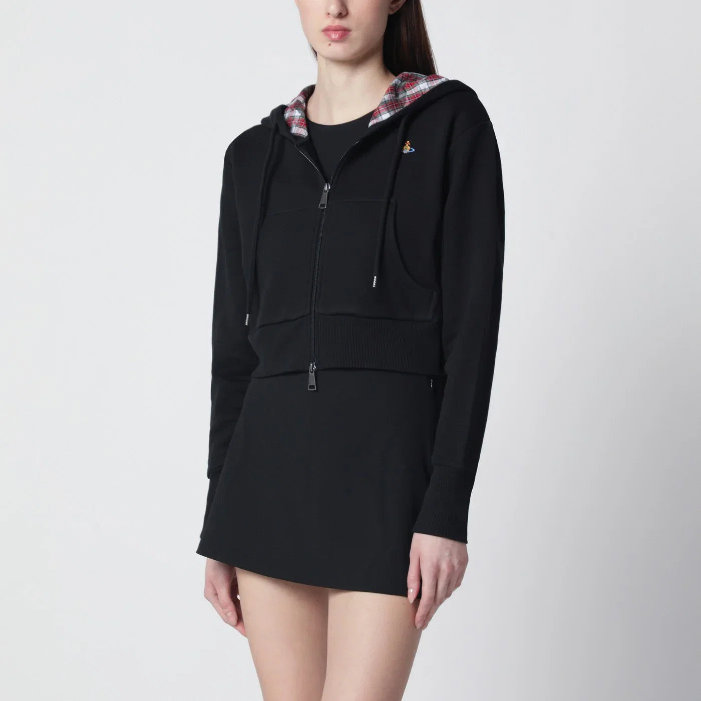 Vivienne Westwood Black cropped sweatshirt with Orb logo