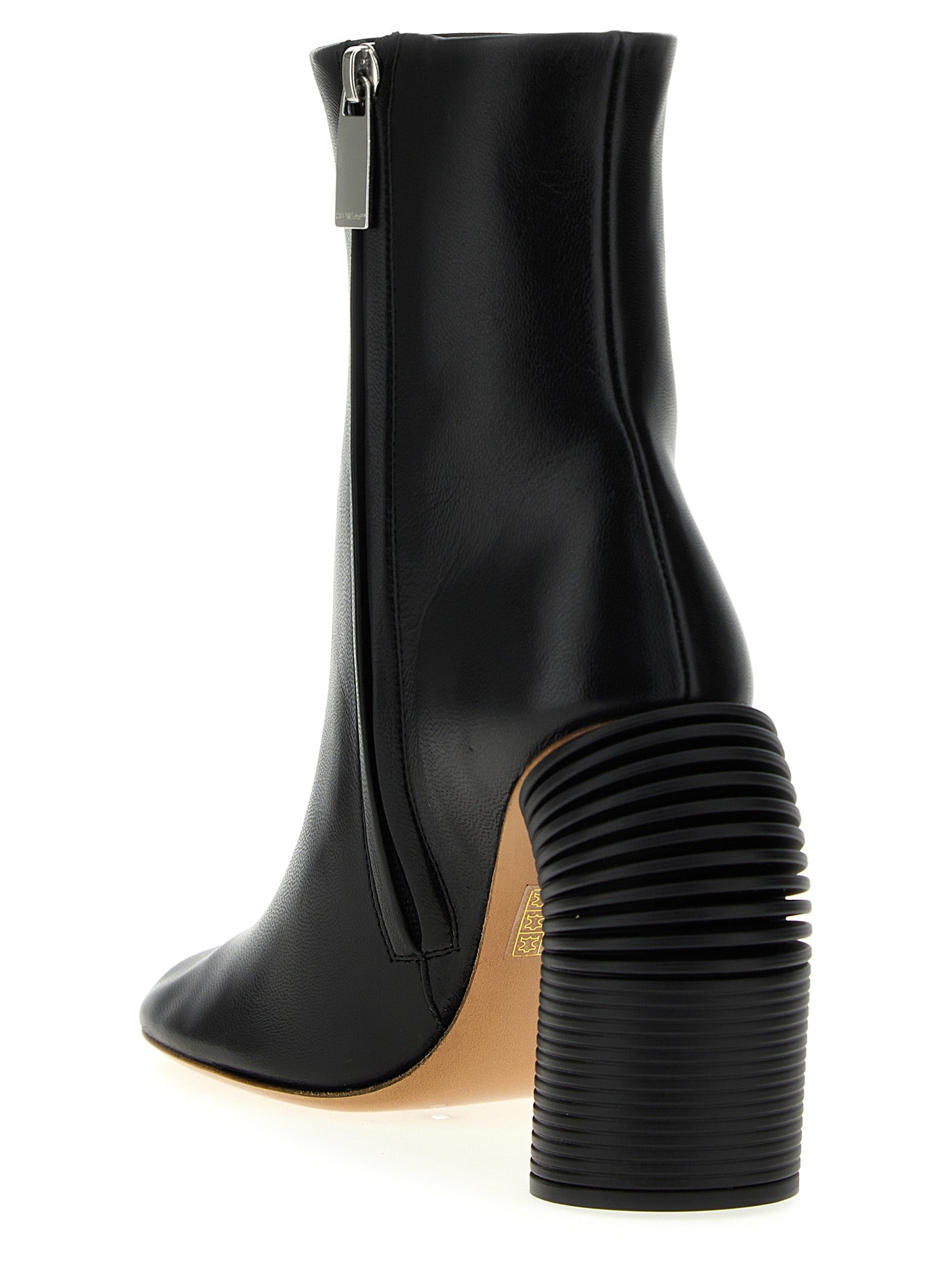 Off White Tonal Spring Ankle Boots