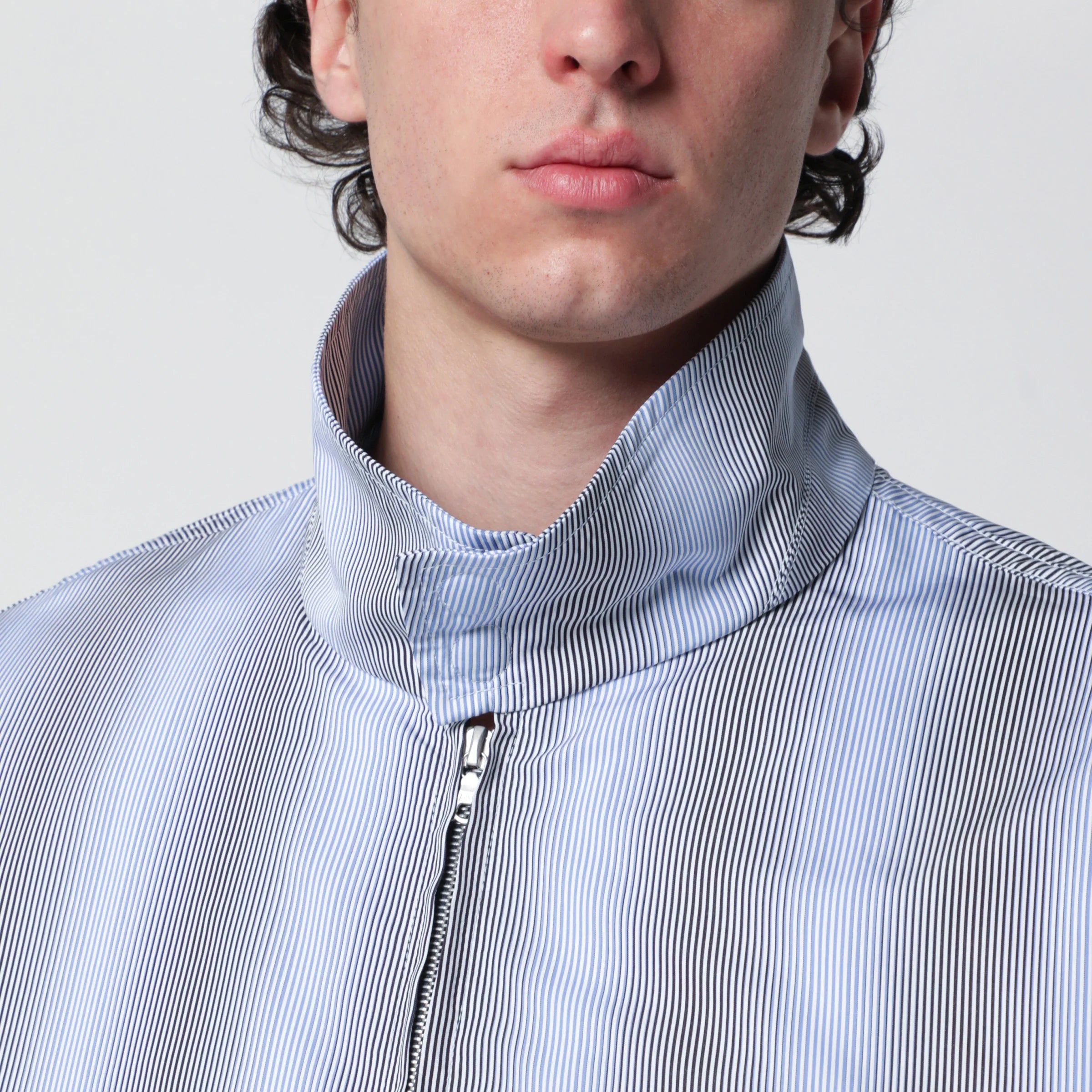 Dries Van Noten Textured striped zip jacket