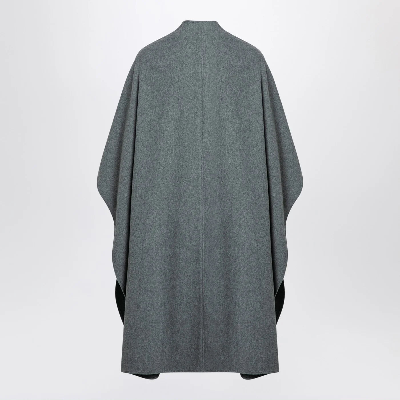 the garment Grey wool-blend cape