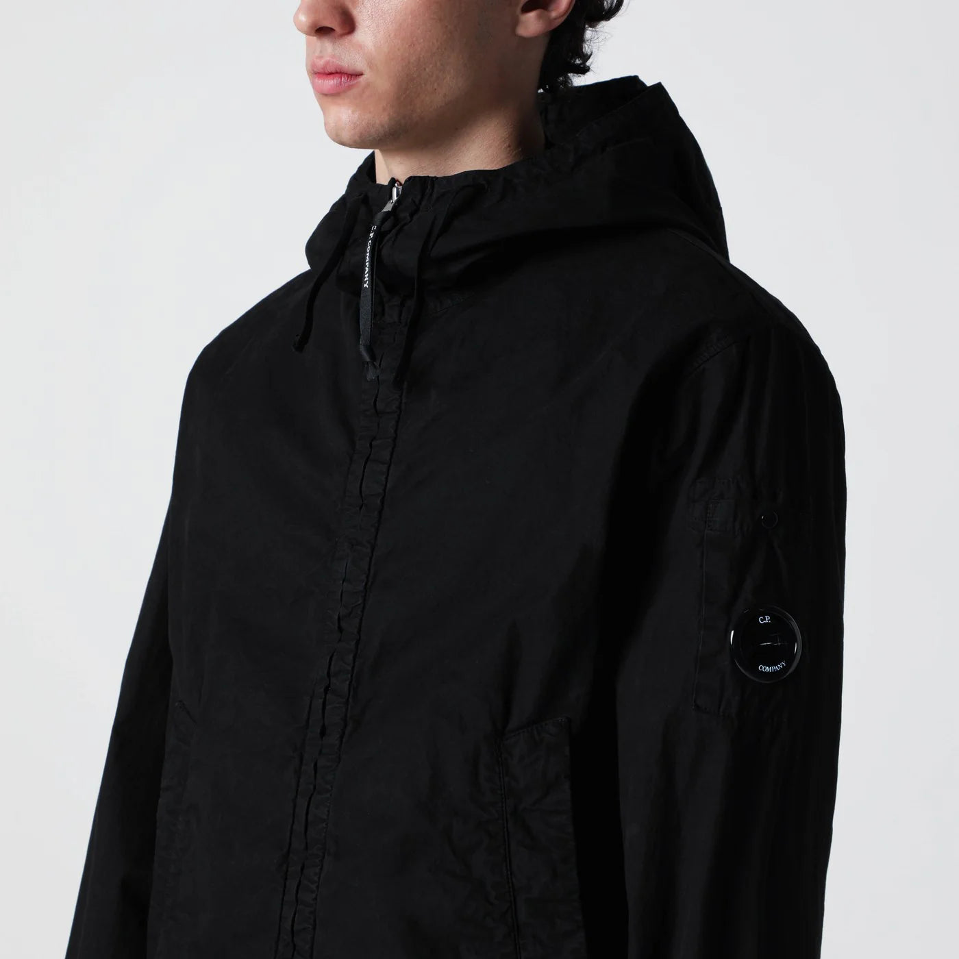 C.P. Company Black cotton zip-up jacket