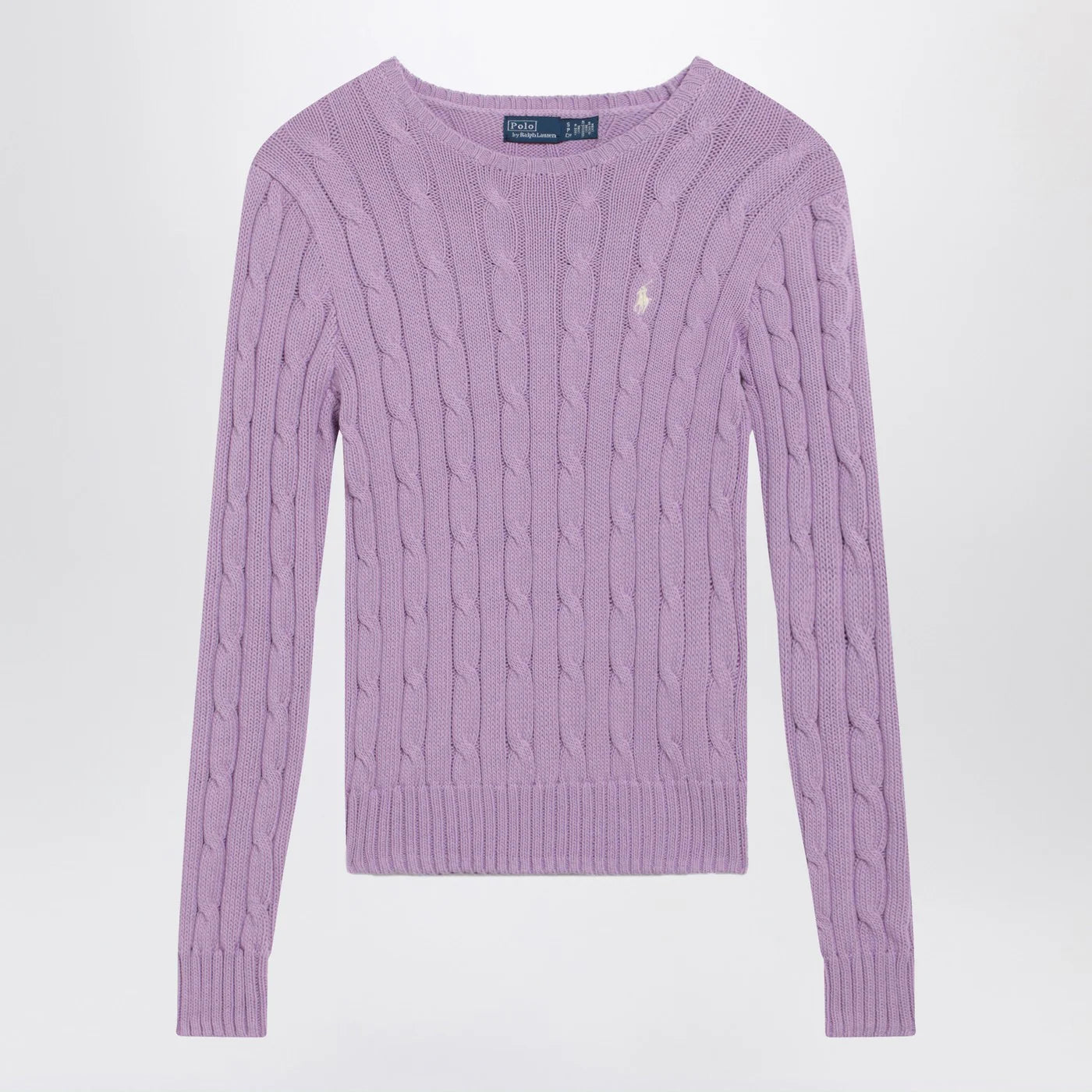 Polo Ralph Lauren Lilac cotton cable-knit sweater