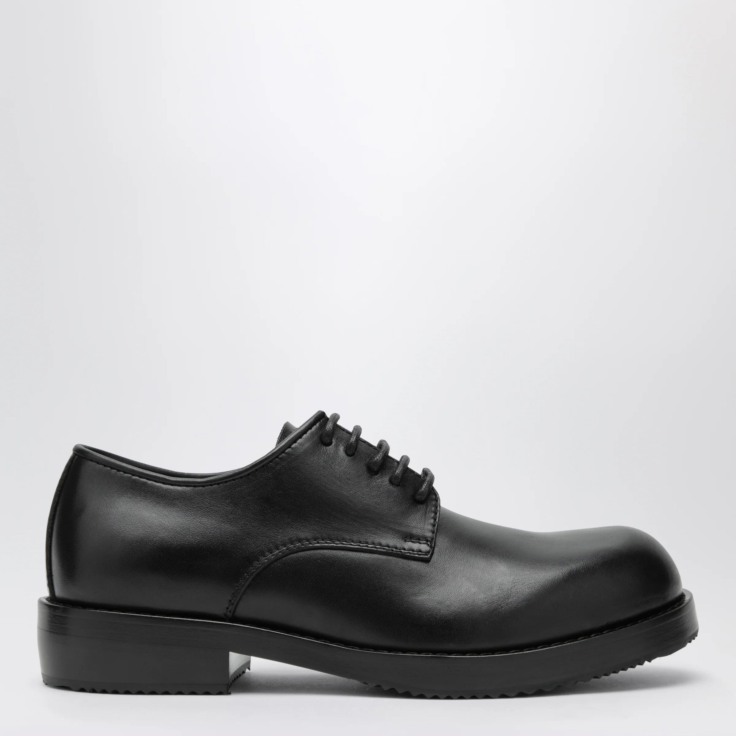 Dries Van Noten Classic black leather derby shoes
