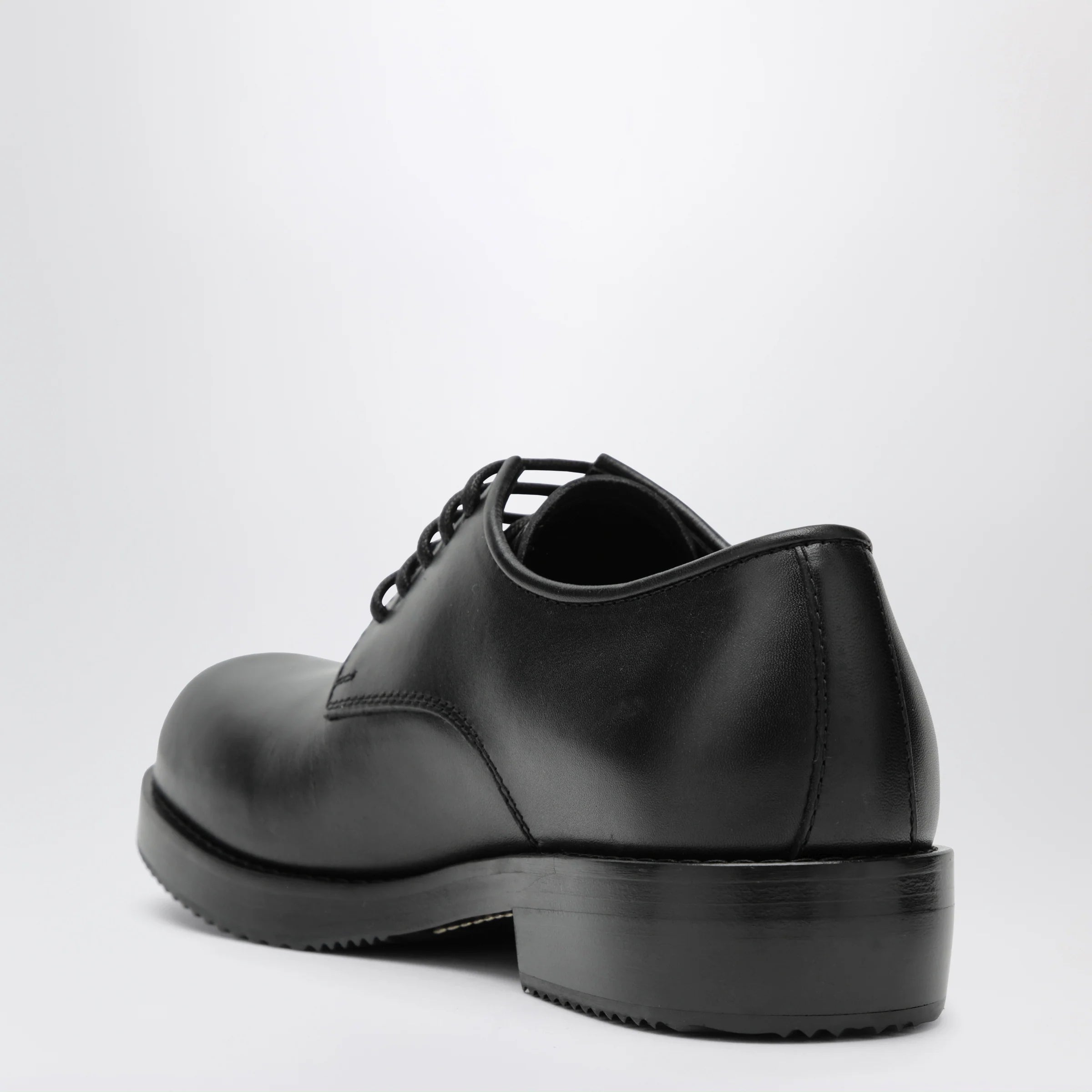 Dries Van Noten Classic black leather derby shoes