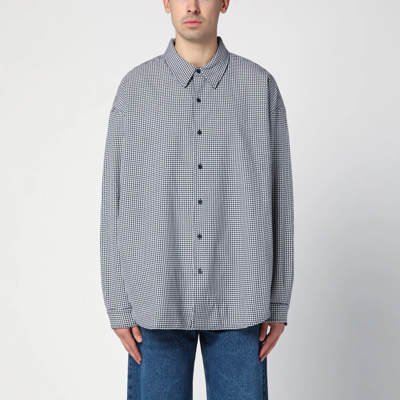New Amsterdam Surf Association Wool blend checked shirt