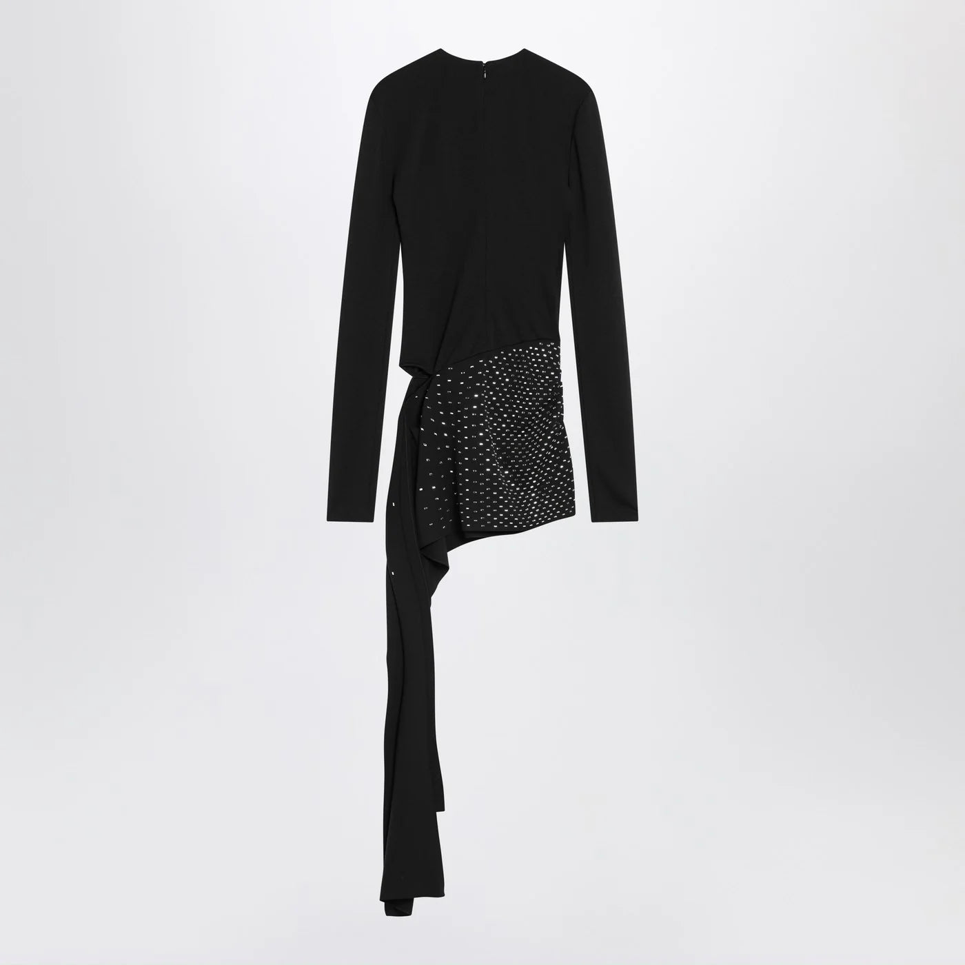 The Attico Mini black dress with thermostrass
