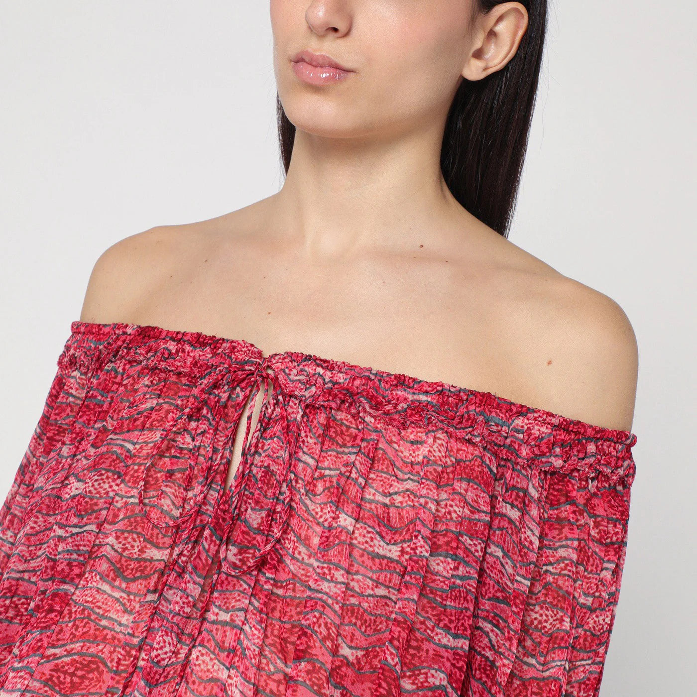 ISABEL MARANT Étoile Top red Vutti with print