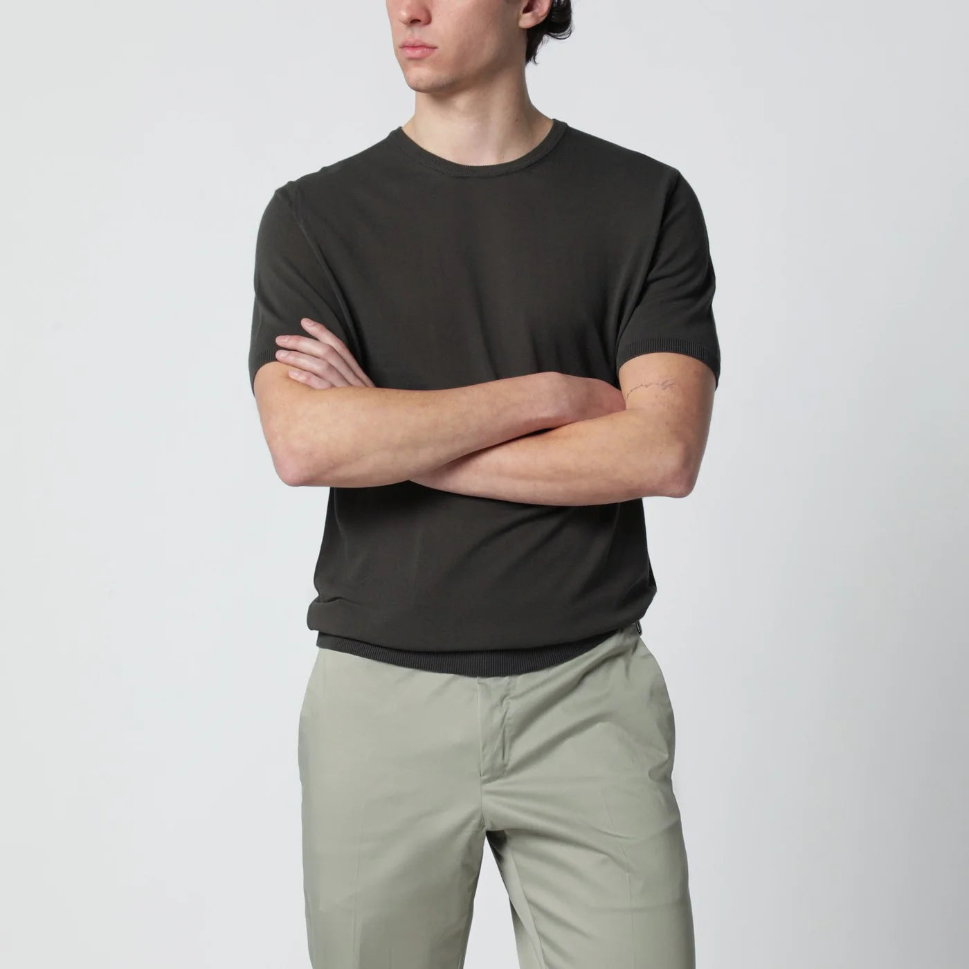 Roberto Collina Brown cotton knit